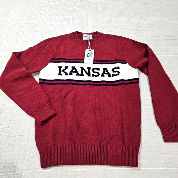 Hillflint University Of Kansas Tailgate Crew Neck Sweater Size XSmall NWTs